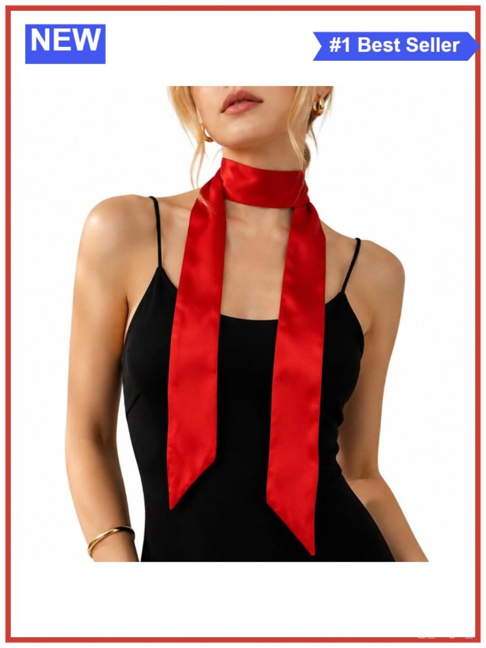 Satin Thin Long Head Scarf Hair Ribbon Handbag Wrap